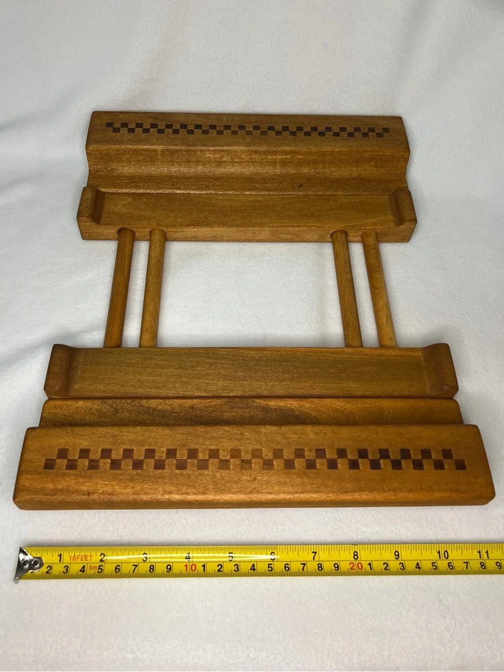 THE PAMPERED CHEF Stoneware Trivet  Adjustable Wood Carry Cooling Rack Tray